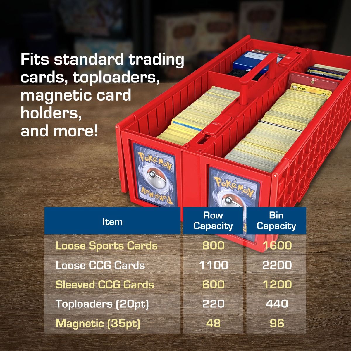 BCW Collectible Card Bin Red 1600