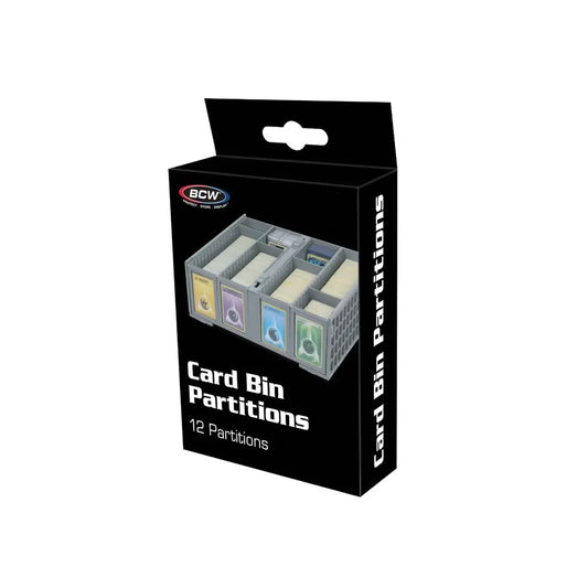 BCW Collectible Card Bin Partitions - Gray (12 Pack)