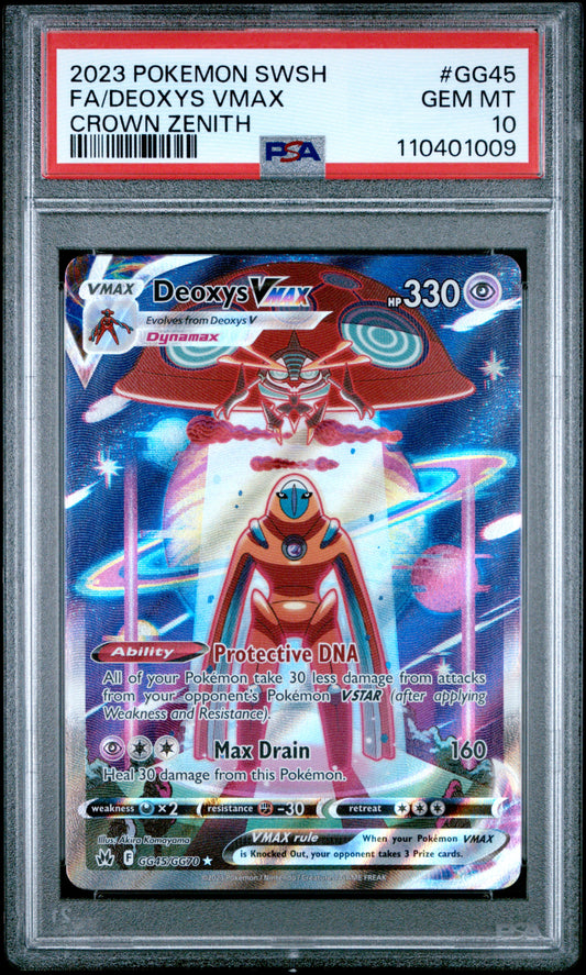 2023 Pokémon Crown Zenith Deoxys VMAX GG45/GG70 PSA 10