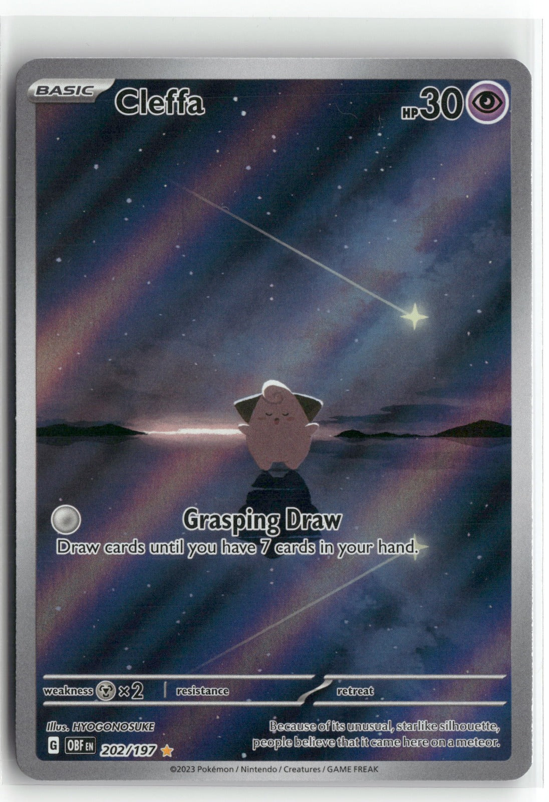 Pokemon SV03: Obsidian Flames Cleffa 202/197 Holo