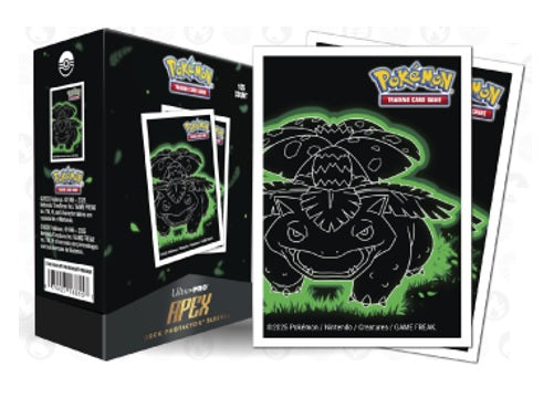 Pokemon TCG: Neon Kanto 105ct APEX Deck Protector Sleeves Venusaur