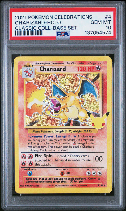 2021 Pokemon Celebrations Charizard Classic Collection PSA 10