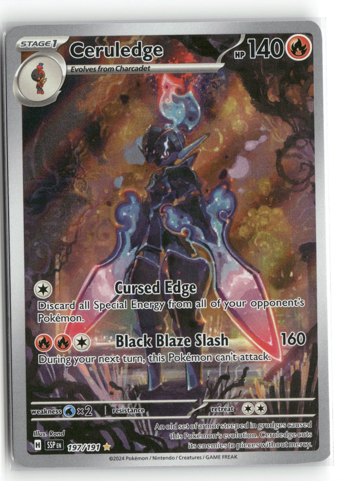 Pokemon Ceruledge 197/191 Illustration Rare 2024 SV08: Surging Sparks