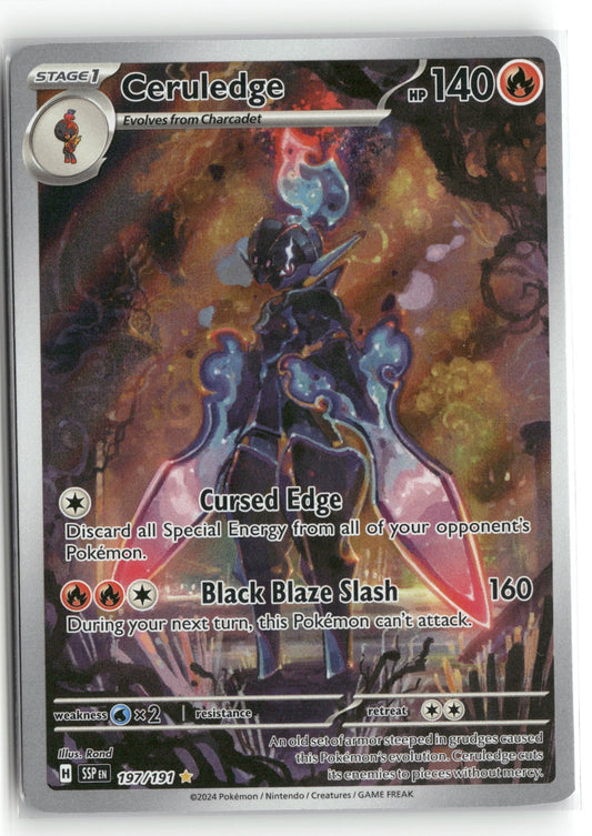 Pokemon Ceruledge 197/191 Illustration Rare 2024 SV08: Surging Sparks