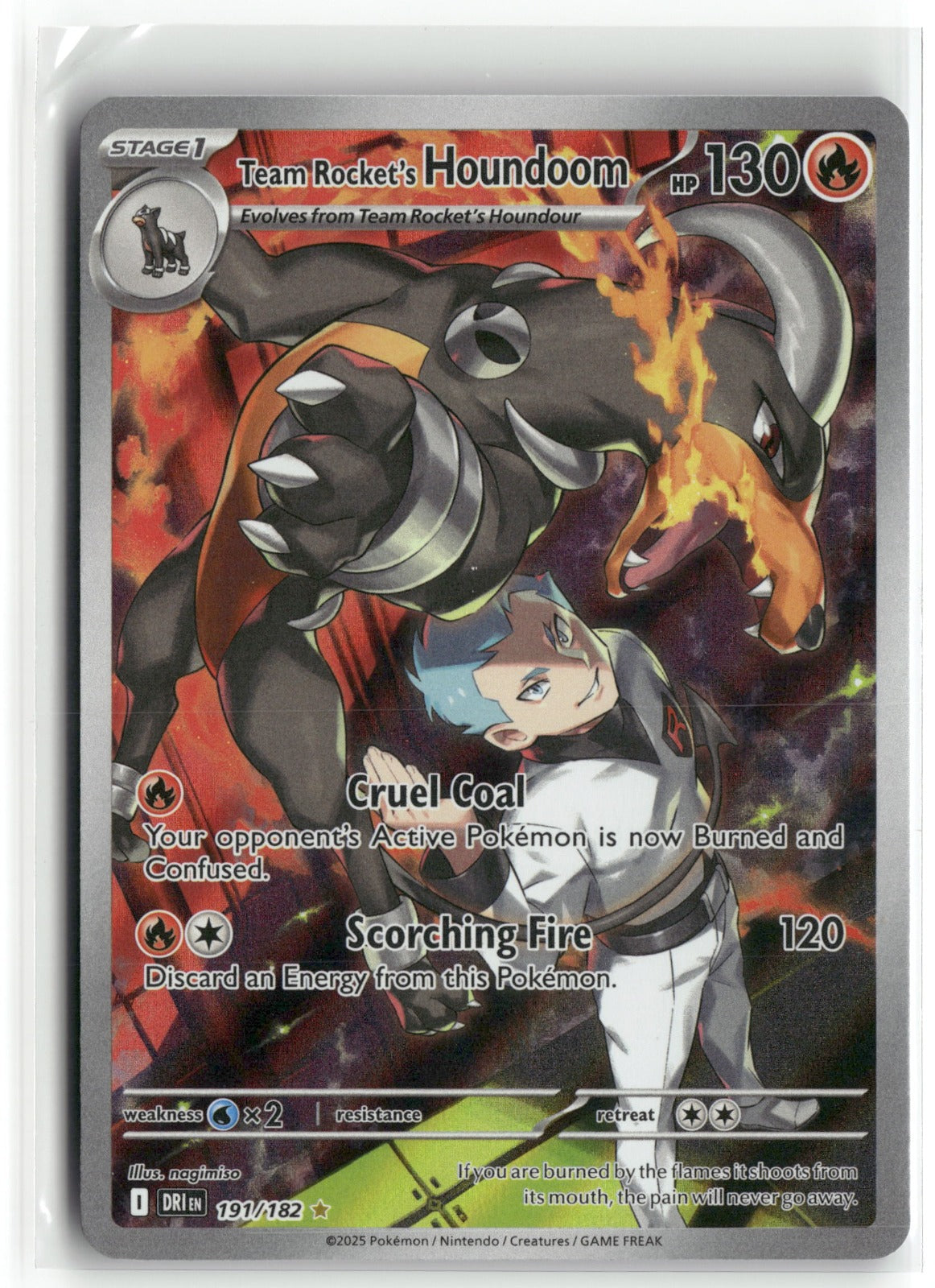 Pokemon SV10: Destined Rivals Team Rocket's Houndoom 191/182 Holo