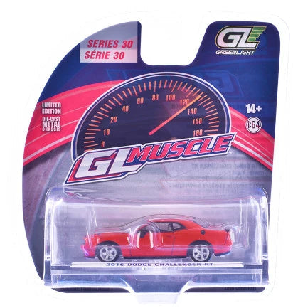 GreenLight: GL Muscle Series 30 2016 Dodge Challenger R/T in Torred Red