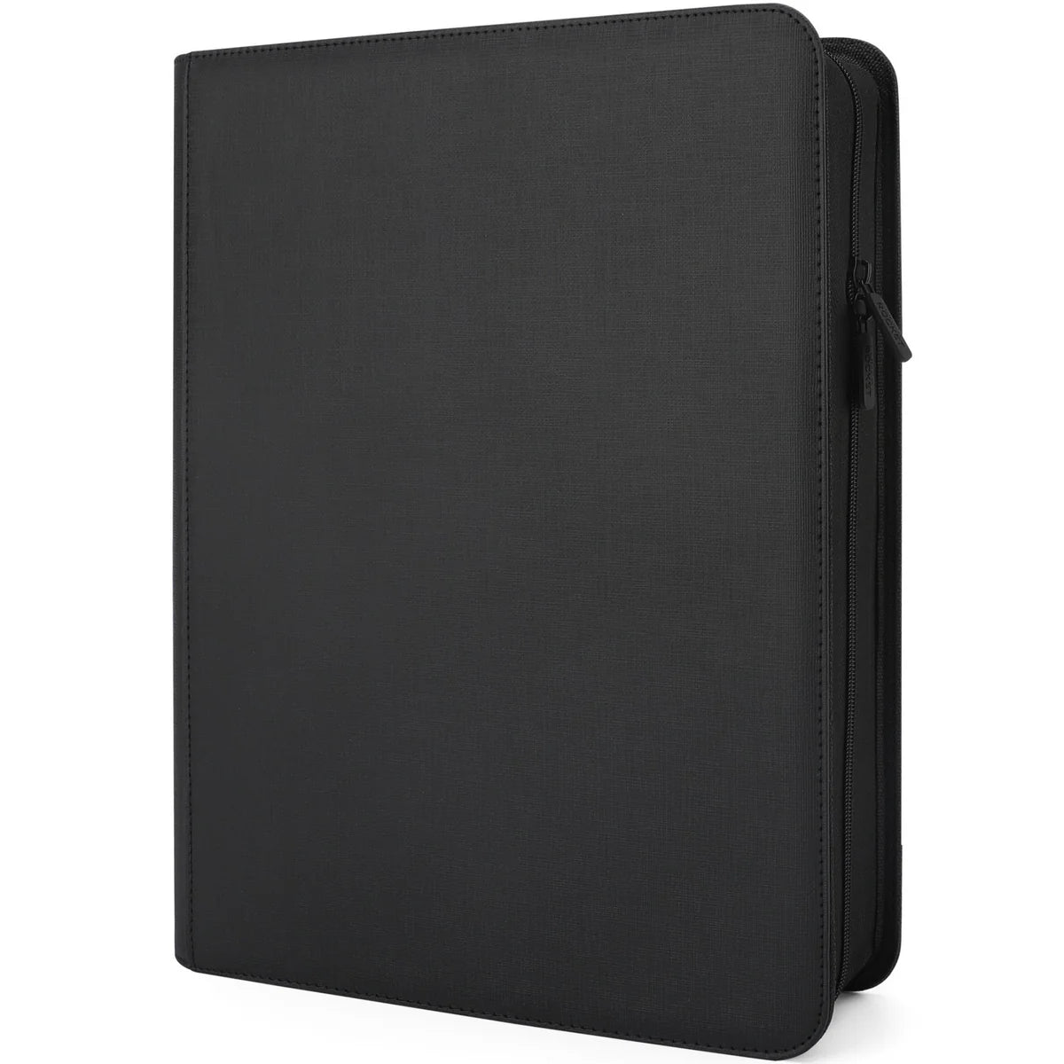 9-Pocket Zippered Toploader Binder - Black