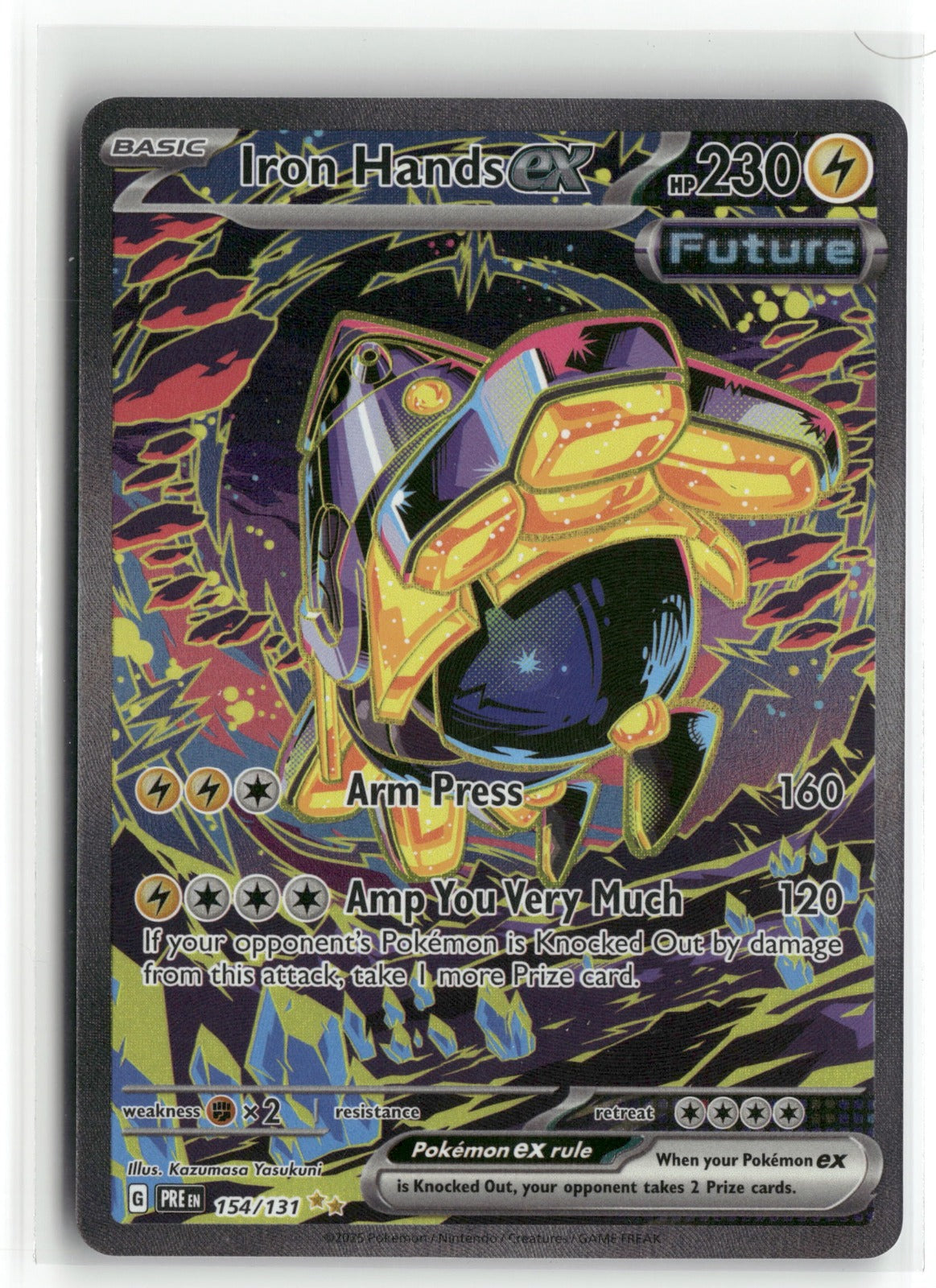 Pokemon Iron Hands ex 154/131 SIR  2025 SV: Prismatic Evolutions