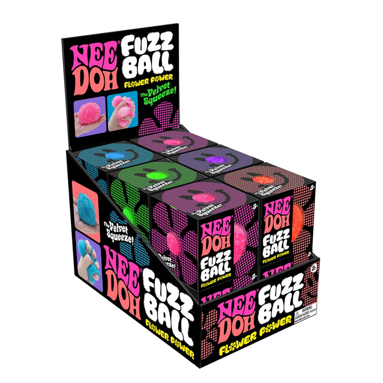 Schylling NeeDoh Fuzz Ball Flower Power Squishy Fidget Toy - Assorted Colors