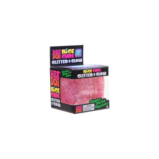 Schylling  NeeDoh Glitter Glow Nice Cube Pink