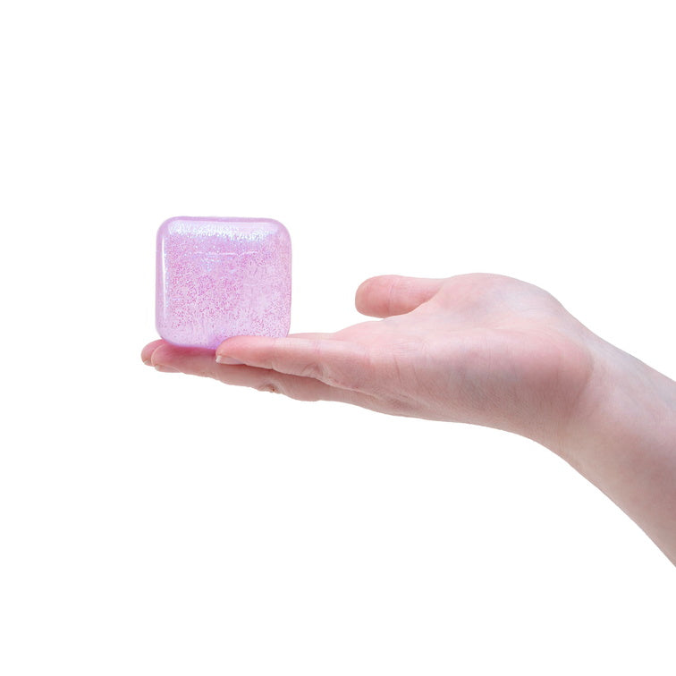 Schylling NeeDoh Glitter Glow Nice Cube Purple