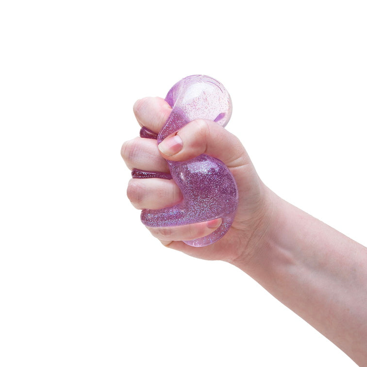 Schylling NeeDoh Glitter Glow Nice Cube Purple