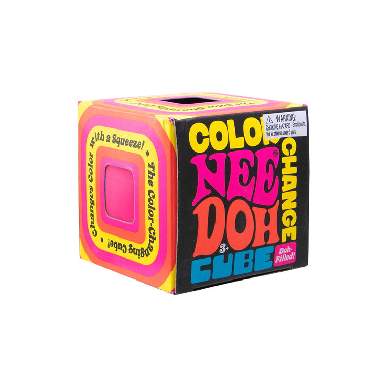 Schylling NeeDoh Color Change Cube Squishy Fidget Toy - Assorted Colors