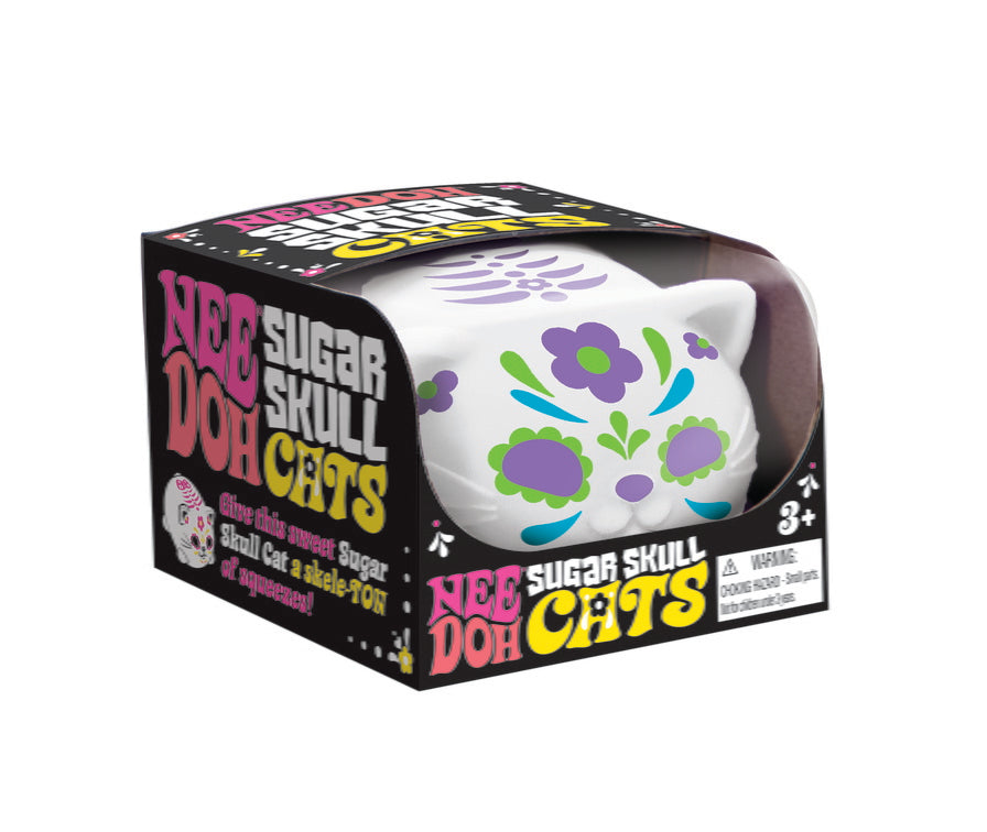 Schylling NeeDoh Sugar Skull Cool Cats Squishy Fidget Toy - Assorted Colors