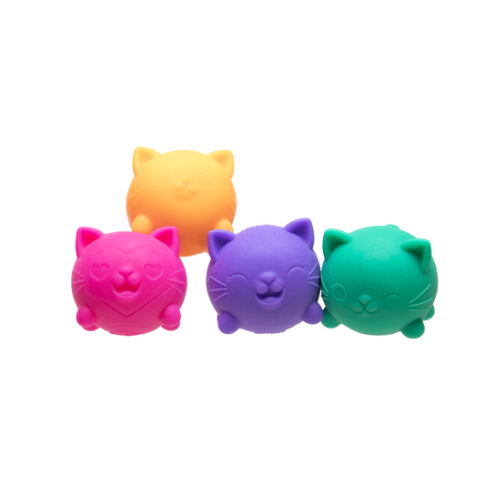 Schylling Cool Kittens NeeDoh Squishy Fidget Toy Multicolor 4ct