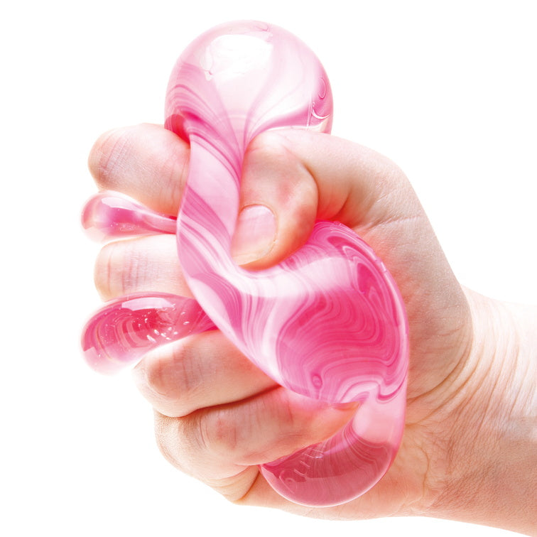 Schylling NeeDoh Candy Swirl Nice Cube Squishy Fidget Toy Pink