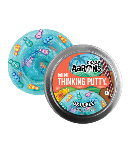 Crazy Aaron's Mini Ukulele - 2" Thinking Putty Tin