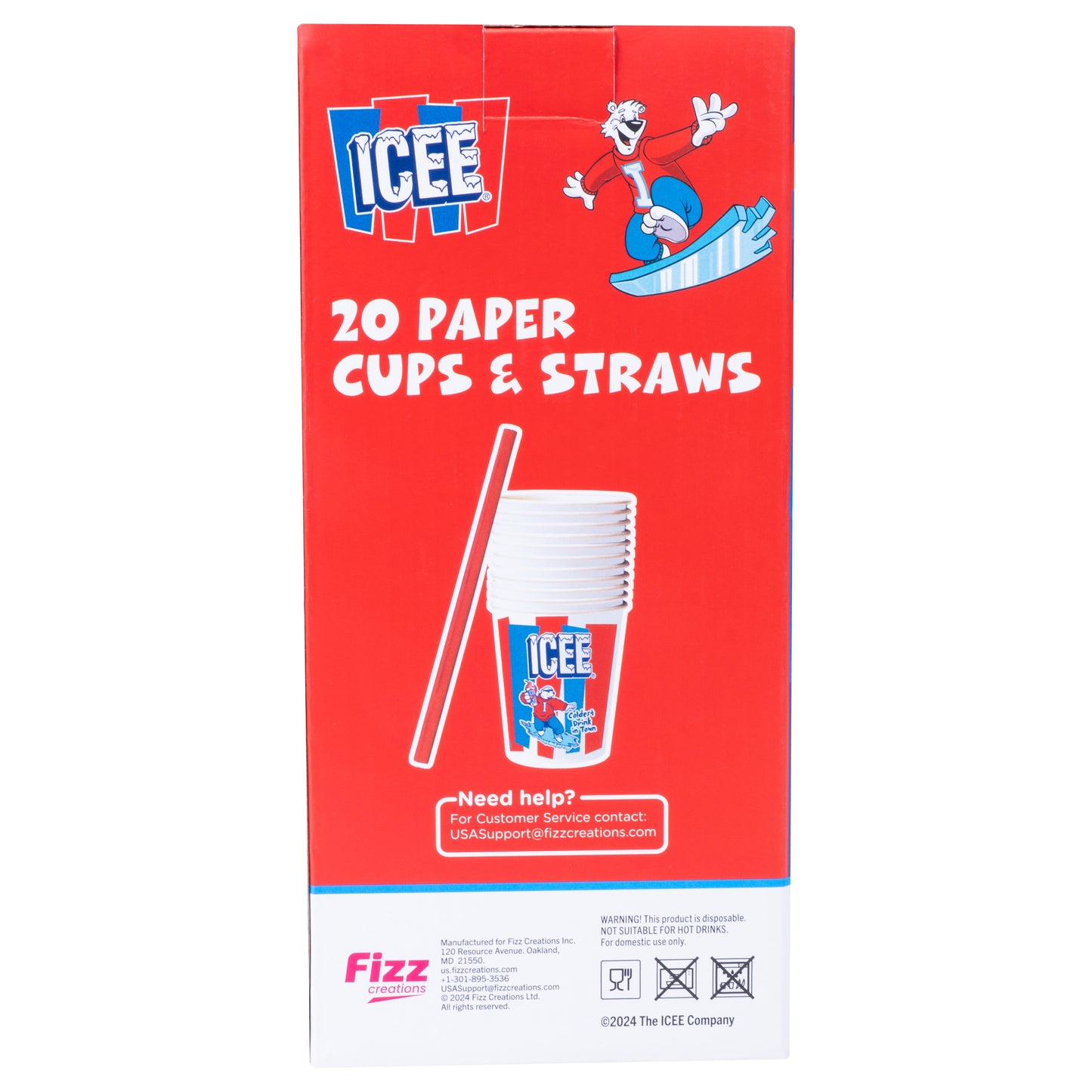 ICEE Paper Cups & Straws