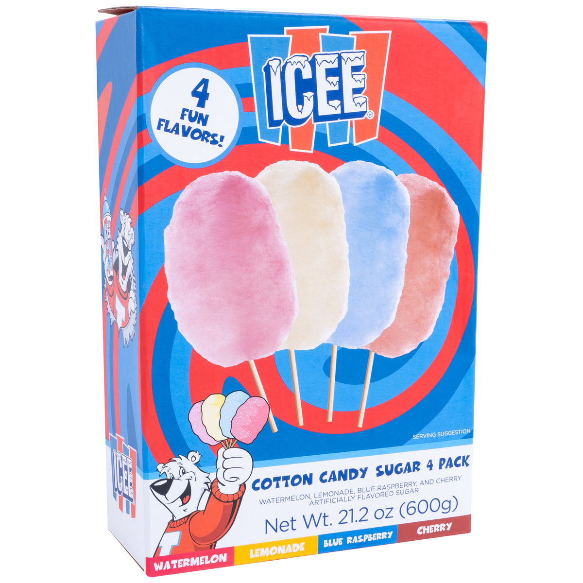 ICEE Cotton Candy 4 Pack Sugars