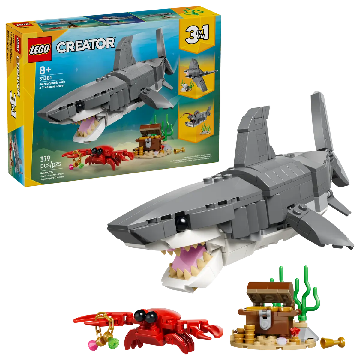 LEGO 31381 Fierce Shark with Treasure Chest