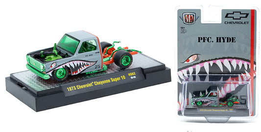 PFC Hyde 1973 Chevrolet Cheyenne Super 10 Diecast Truck with WWII Warbird Nose Art CHASE