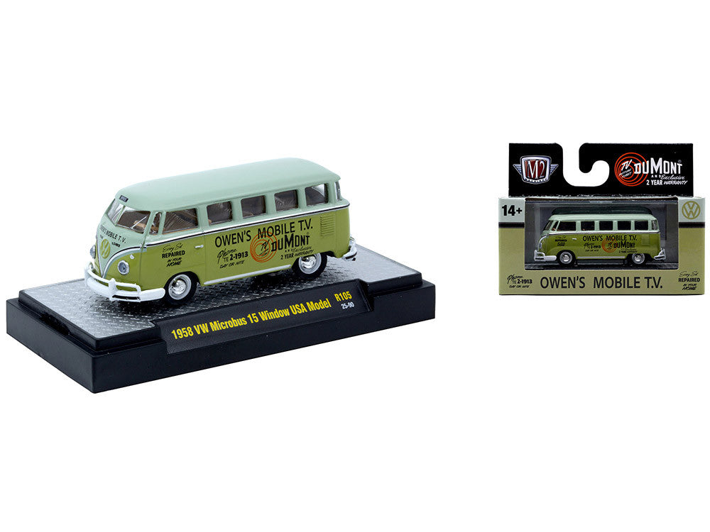 1958 Volkswagen VW Microbus 15 Window Diecast Model – USA Model Release 105