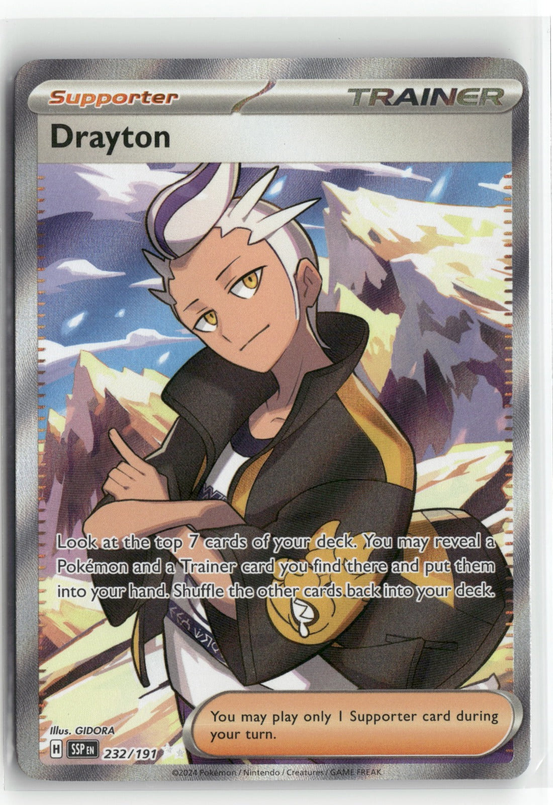 Pokemon Drayton 232/191 Ultra Rare 2024 SV08: Surging Sparks