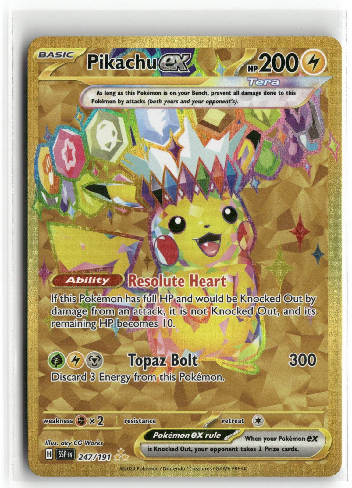Pokemon SV08: Surging Sparks Pikachu ex - 247/191 Holo