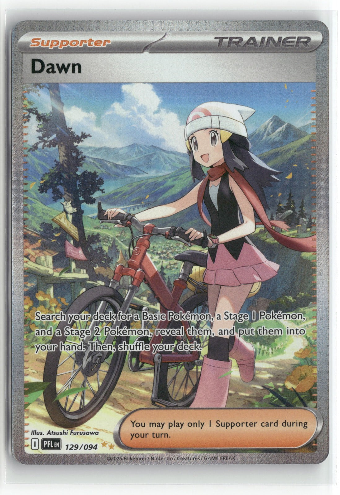 Pokemon Dawn 129/094 Special Illustration Rare 2025 ME02: Phantasmal Flames