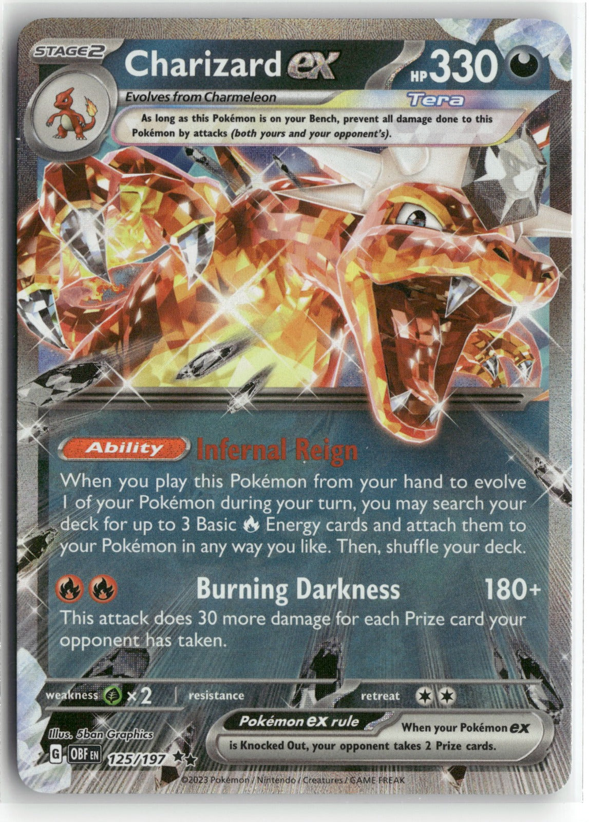 Charizard ex - Double Rare SV03: Obsidian Flames 125/197 NM