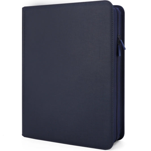 9-Pocket Zippered Toploader Binder - Dark Blue
