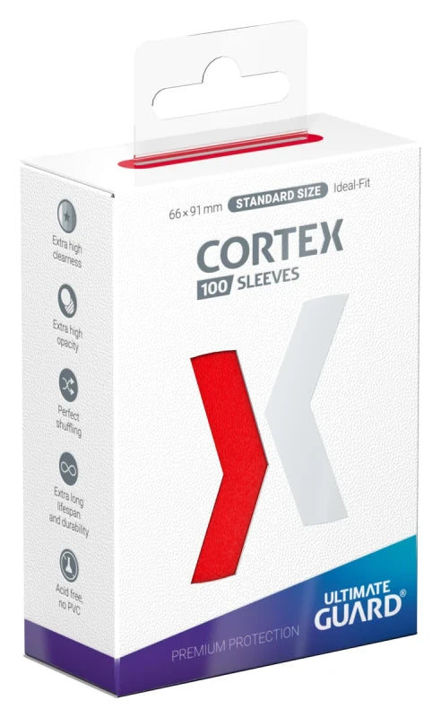 Ultimate Guard Cortex Sleeves Standard Size (100) – Red Card Sleeves