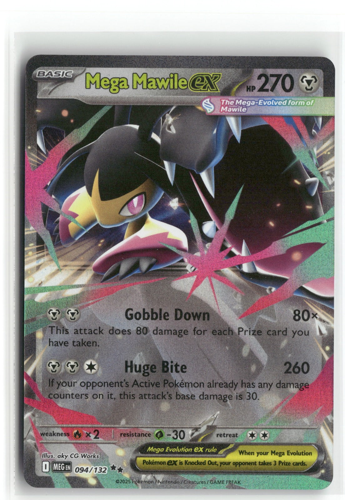 Pokemon Mega Mawile ex 094/132 Double Rare 2025 ME01: Mega Evolution