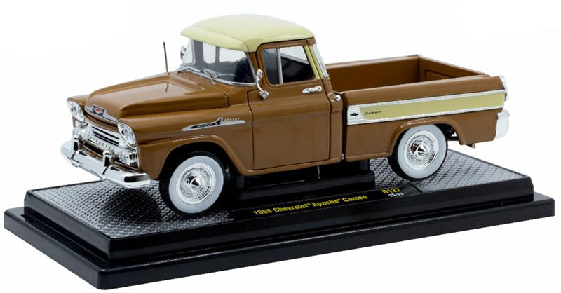 1958 Chevrolet Apache Cameo Diecast Truck – Rich Brown & Cream Classic Pickup