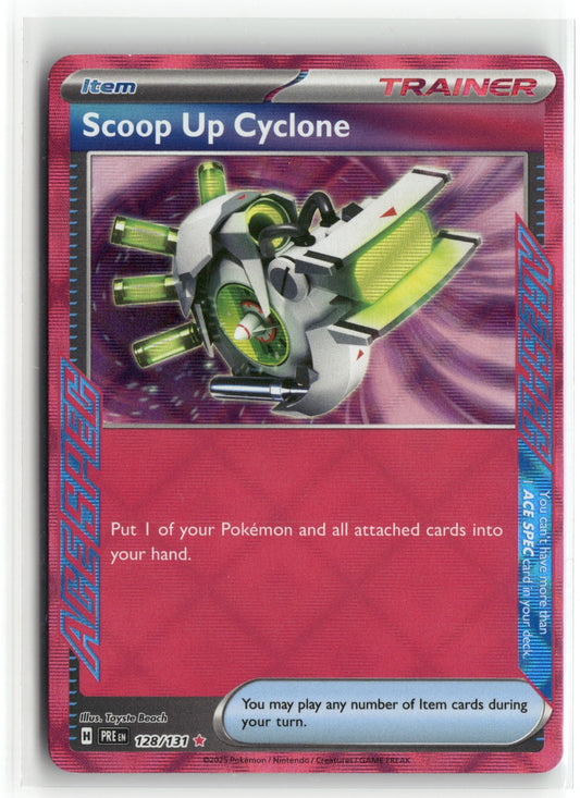 Pokemon Scoop Up Cyclone 128/131 ACE SPEC Rare 2025 SV: Prismatic Evolutions