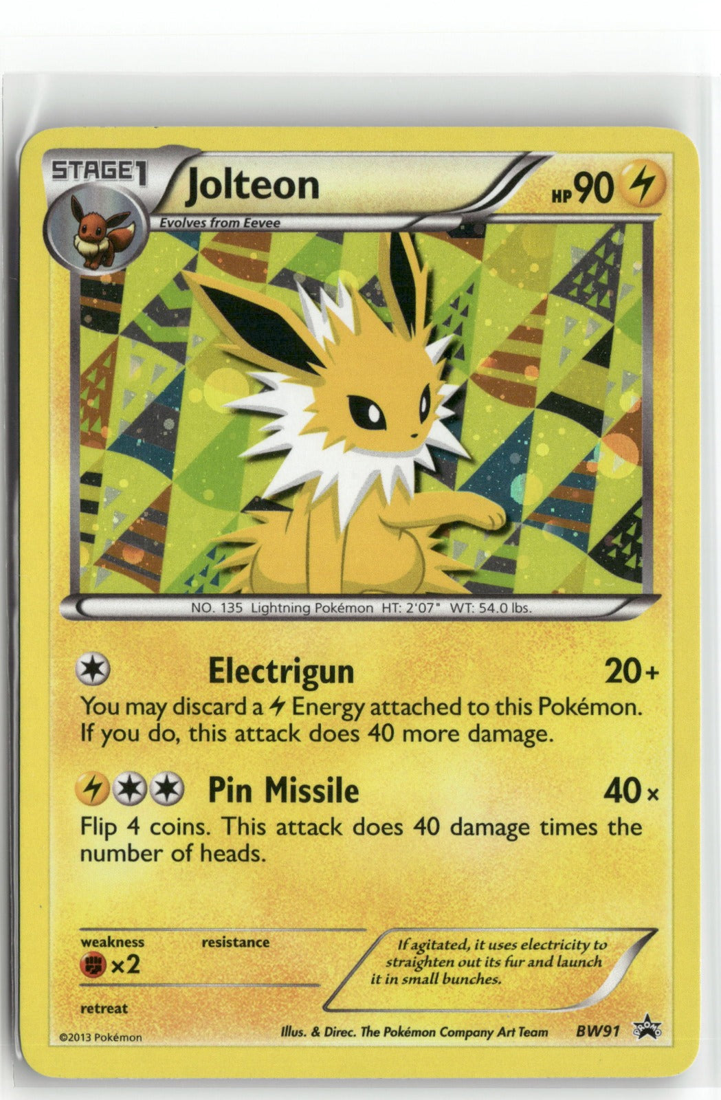 Pokemon Jolteon - BW91 Promo 2011 Black and White Promos