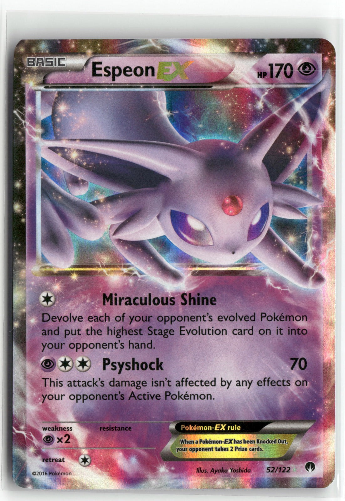 Pokemon Espeon EX 52/122 Ultra Rare 2016 XY - BREAKpoint