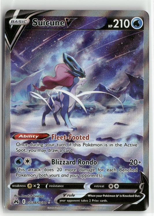 Pokemon Suicune V GG38/GG70 Ultra Rare 2023 Crown Zenith: Galarian Gallery