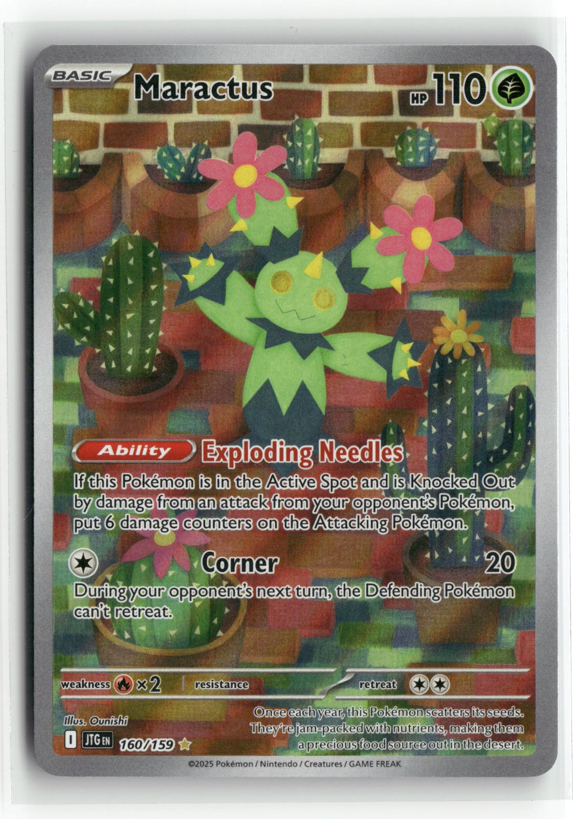 Pokemon Maractus 160/159 Illustration Rare 2025 SV09: Journey Together