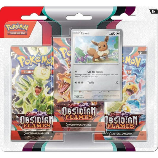 Pokemon TCG: Obsidian Flames 3-Pack Booster Blister Eevee