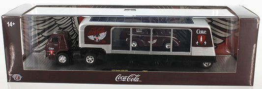 M2 Machines Coca Cola Auto Haulers 1970 Dodge L600 COE and 1941 Willys Coupe