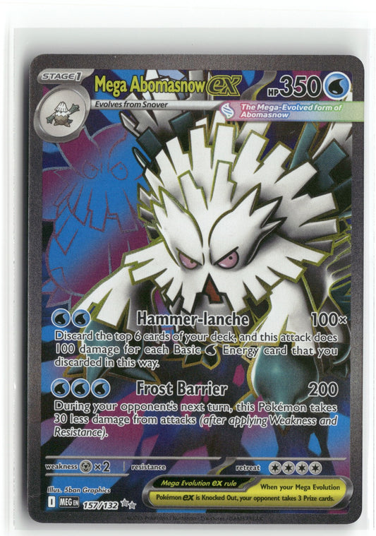 Pokemon Mega Abomasnow ex 157/132 Ultra Rare 2025 ME01: Mega Evolution