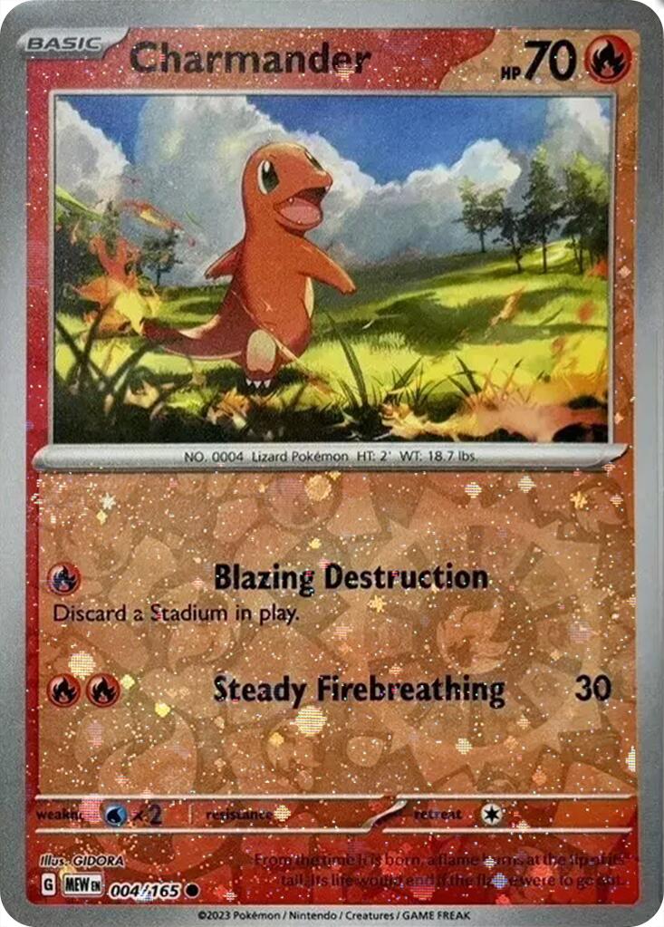 Charmander - 004/165 (Reverse Cosmos Holo) (Costco Exclusive)