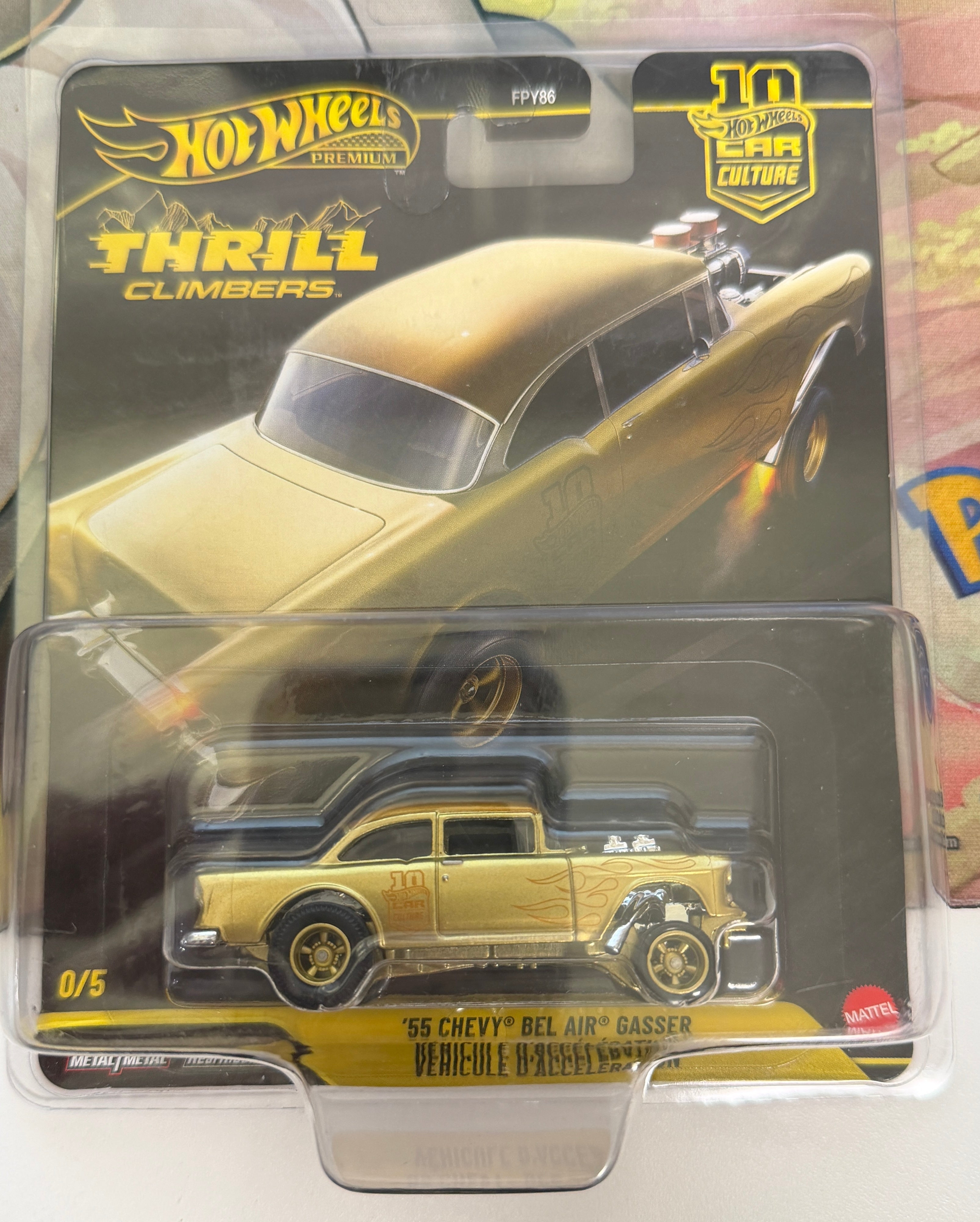 2026 Hot Wheels Thrill Climbers 0/5 Chase '55 Chevy Bel Air Gasser