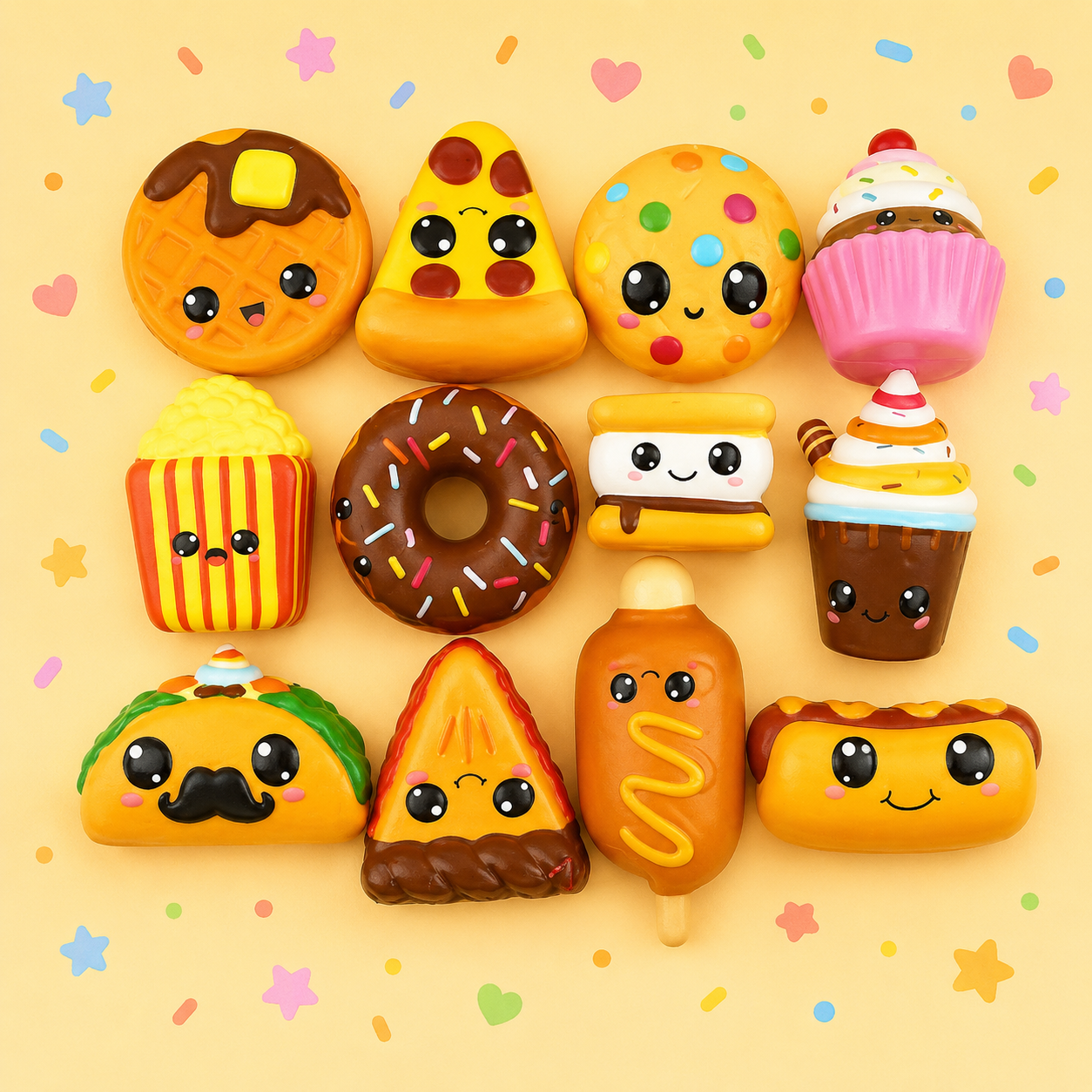 Cute Food Shaped Squishy Stress Relief Toy