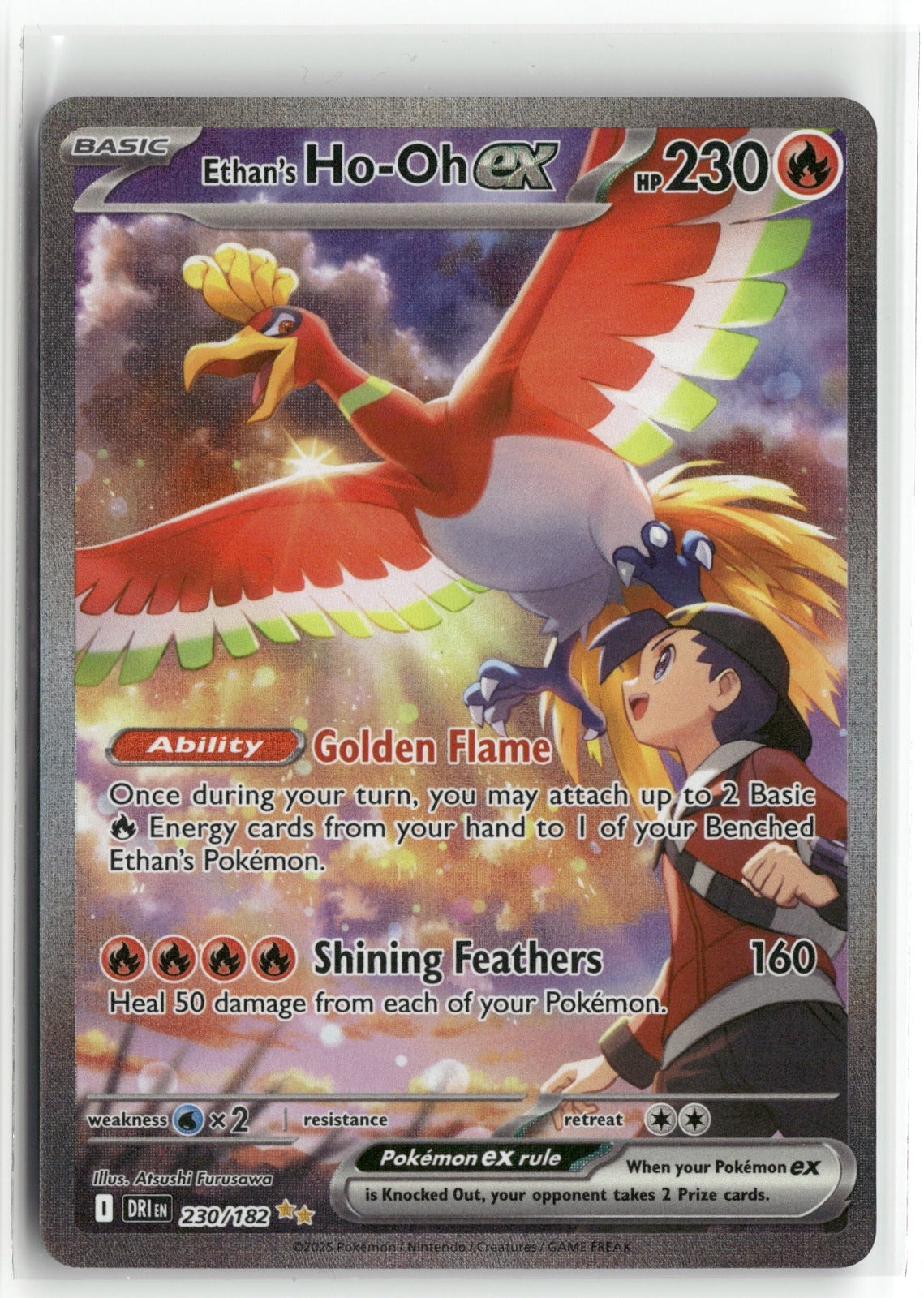 Pokemon Ethan's Ho-Oh ex 230/182 SIR 2025 SV10: Destined Rivals