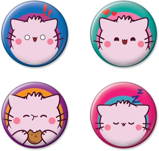 Pembe The Pink Cat 4 Button Set
