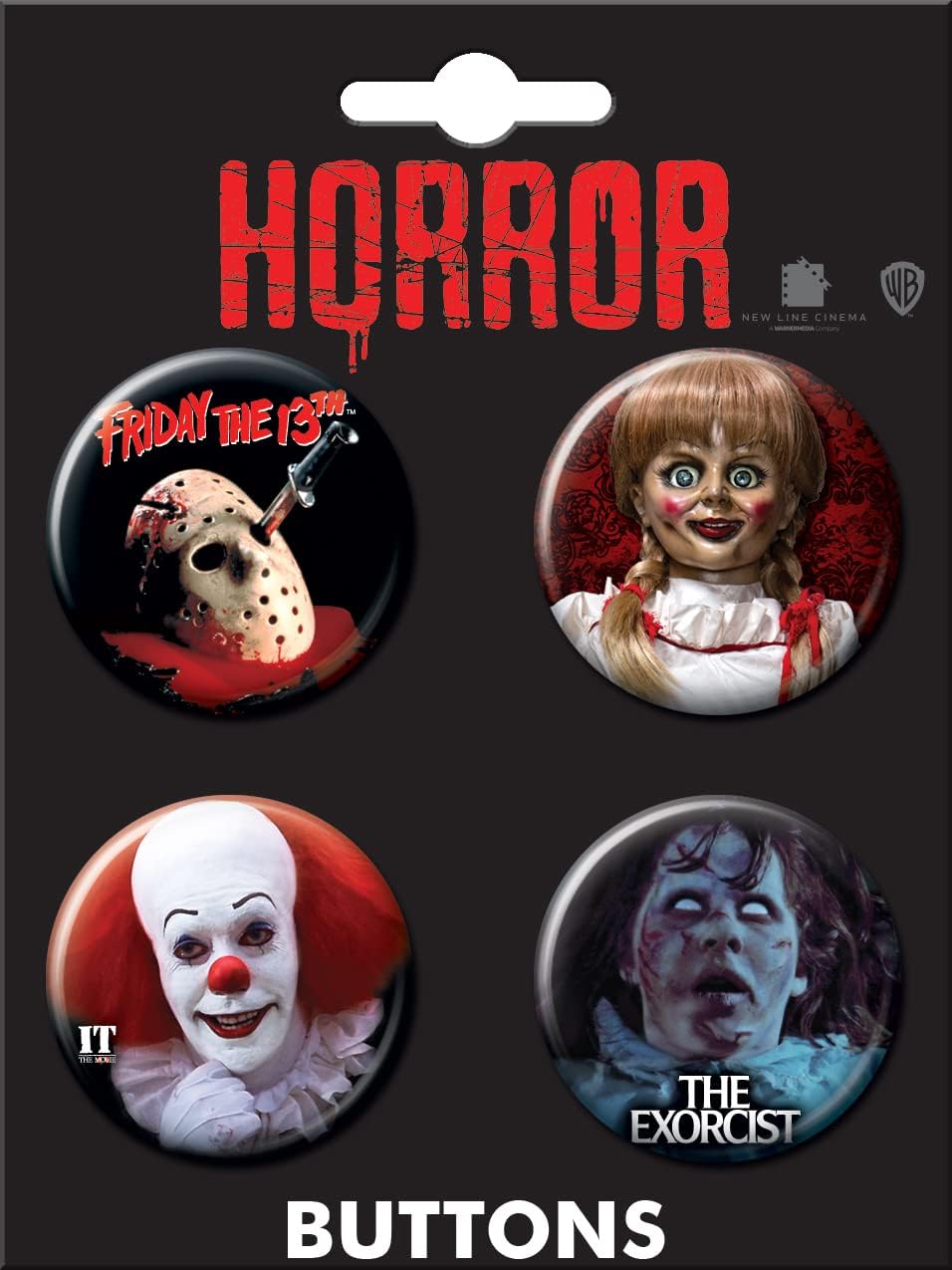 Horror Hits 1 4 Button Set