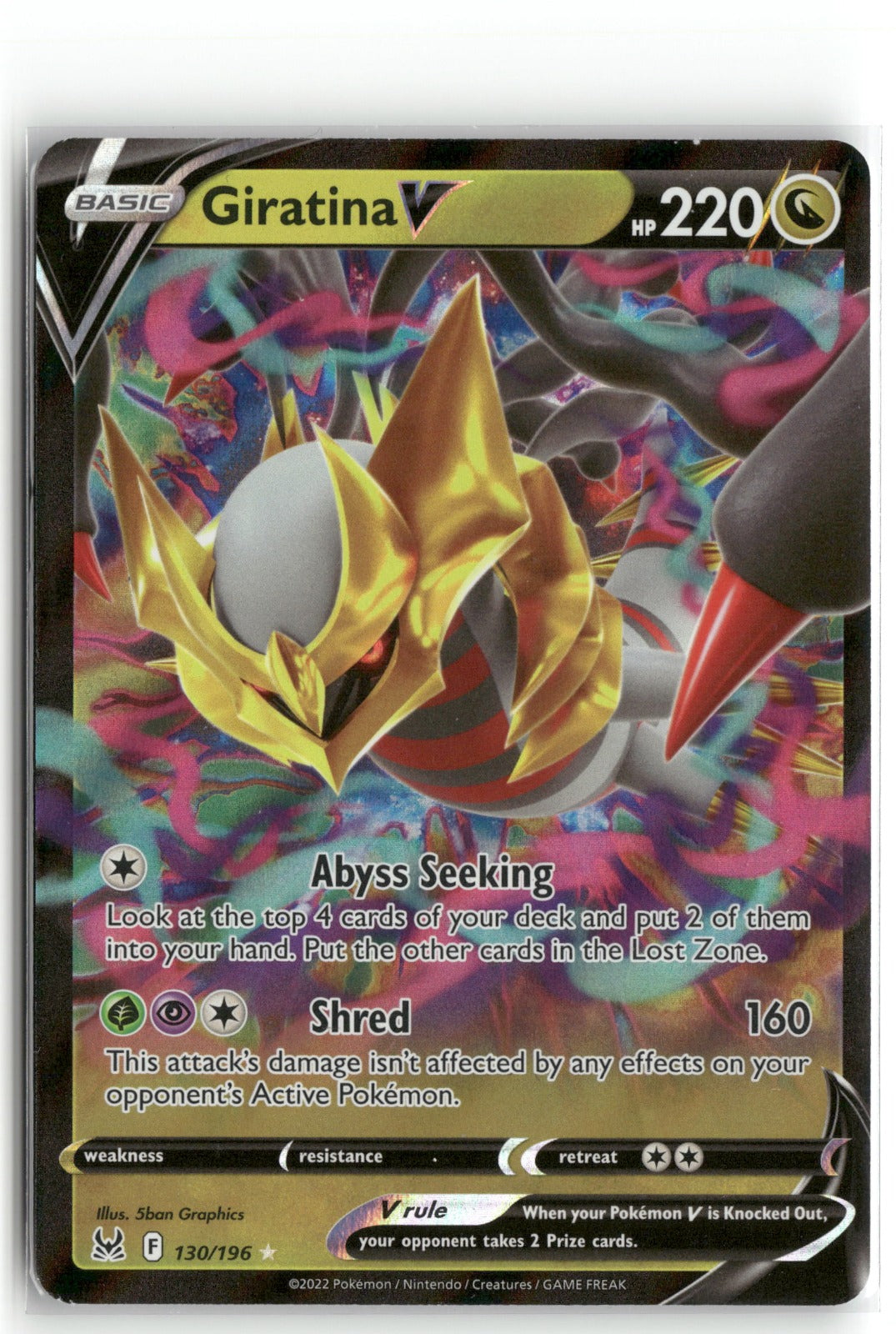 Giratina V Ultra Rare SWSH11: Lost Origin 130/196 NM