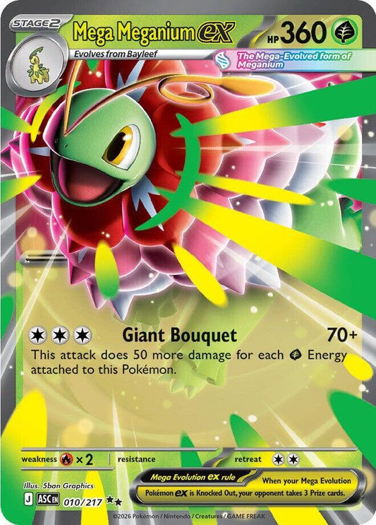 Pokemon ASC Mega Meganium ex 010/217 Holo